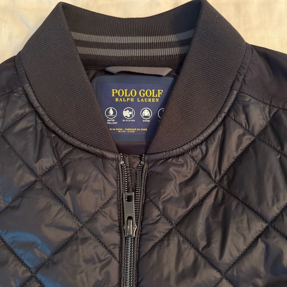 Polo Golf Ralph Lauren Mens Size M Black Waterproof Quilted Puffer Jacket Pony - Picture 13 of 15
